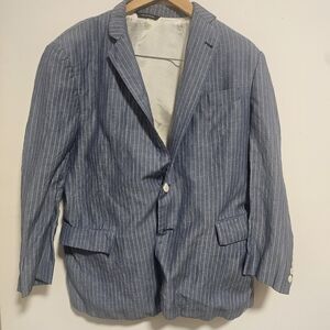 Brooks Brothers Navy Pinstripe Blazer